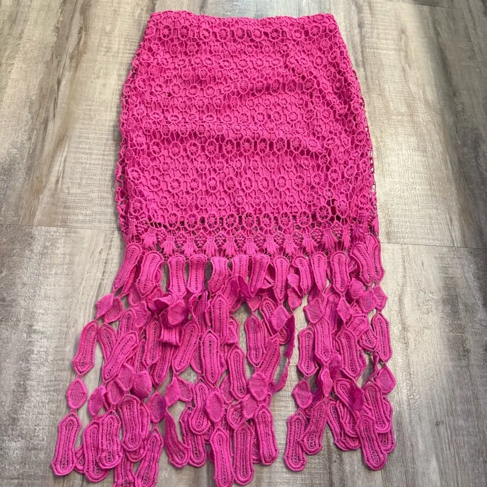 Style by GG 2pc Matching Skirt Set Bright Pink Medium